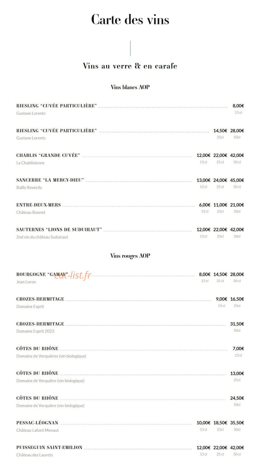 Brasserie Rosalie — carte page 21