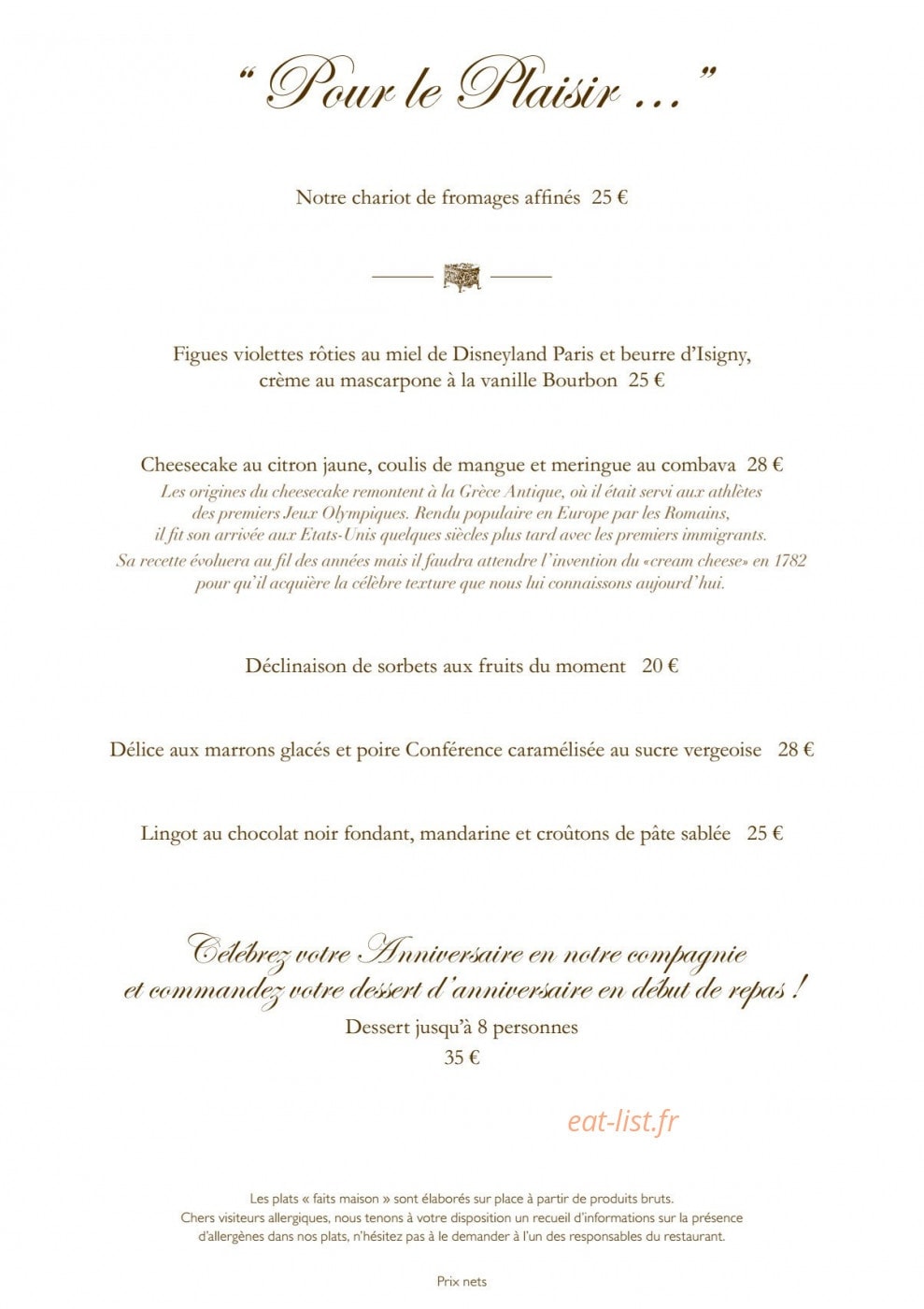 California Grill — carte page 4