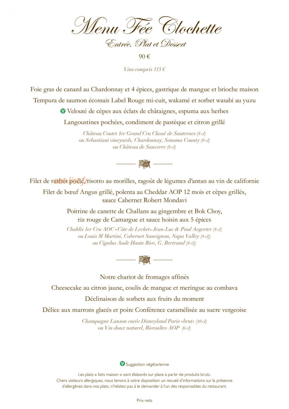 California Grill — carte page 5