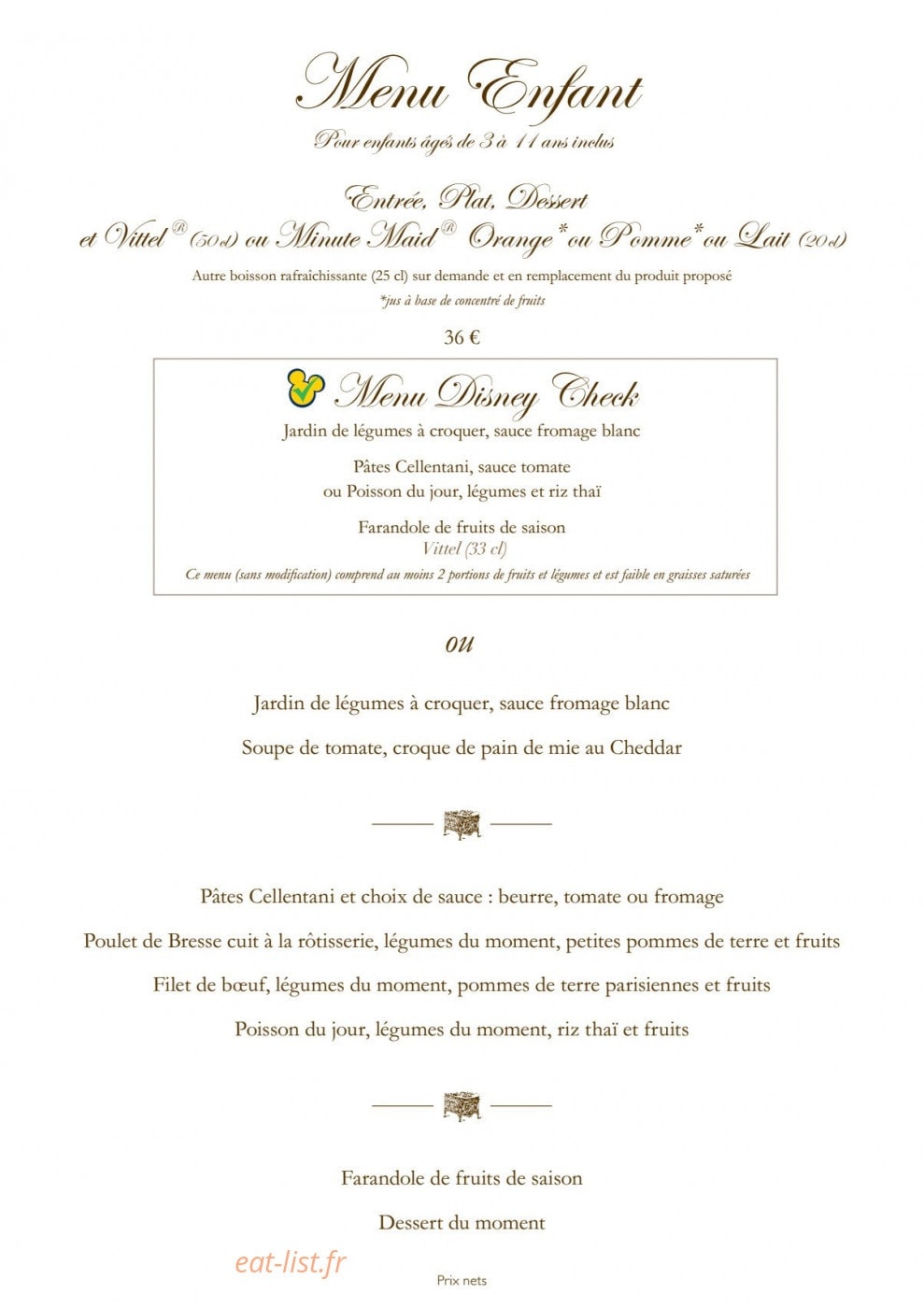 California Grill — carte page 8