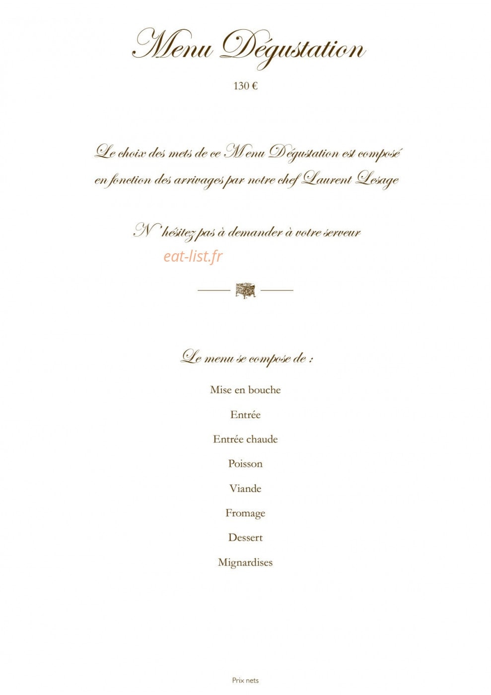 California Grill — carte page 9