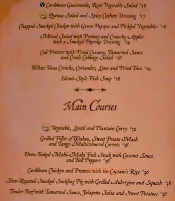 Captain Jack's — carte page 1