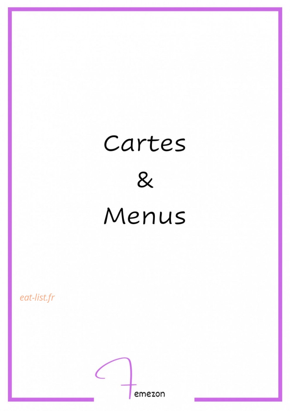 Femezon — carte page 1