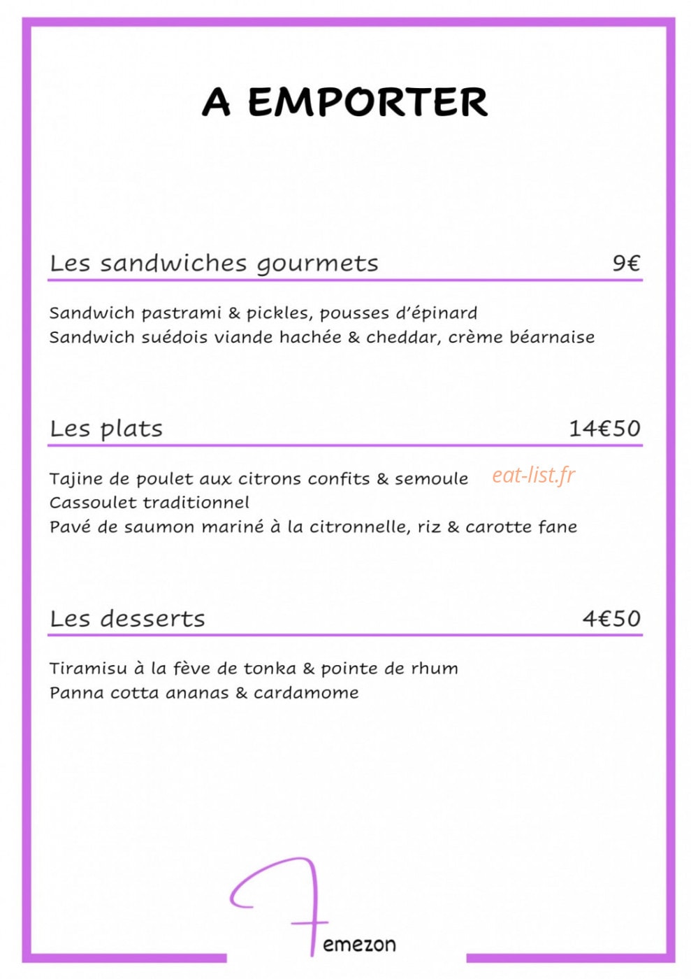 Femezon — carte page 3