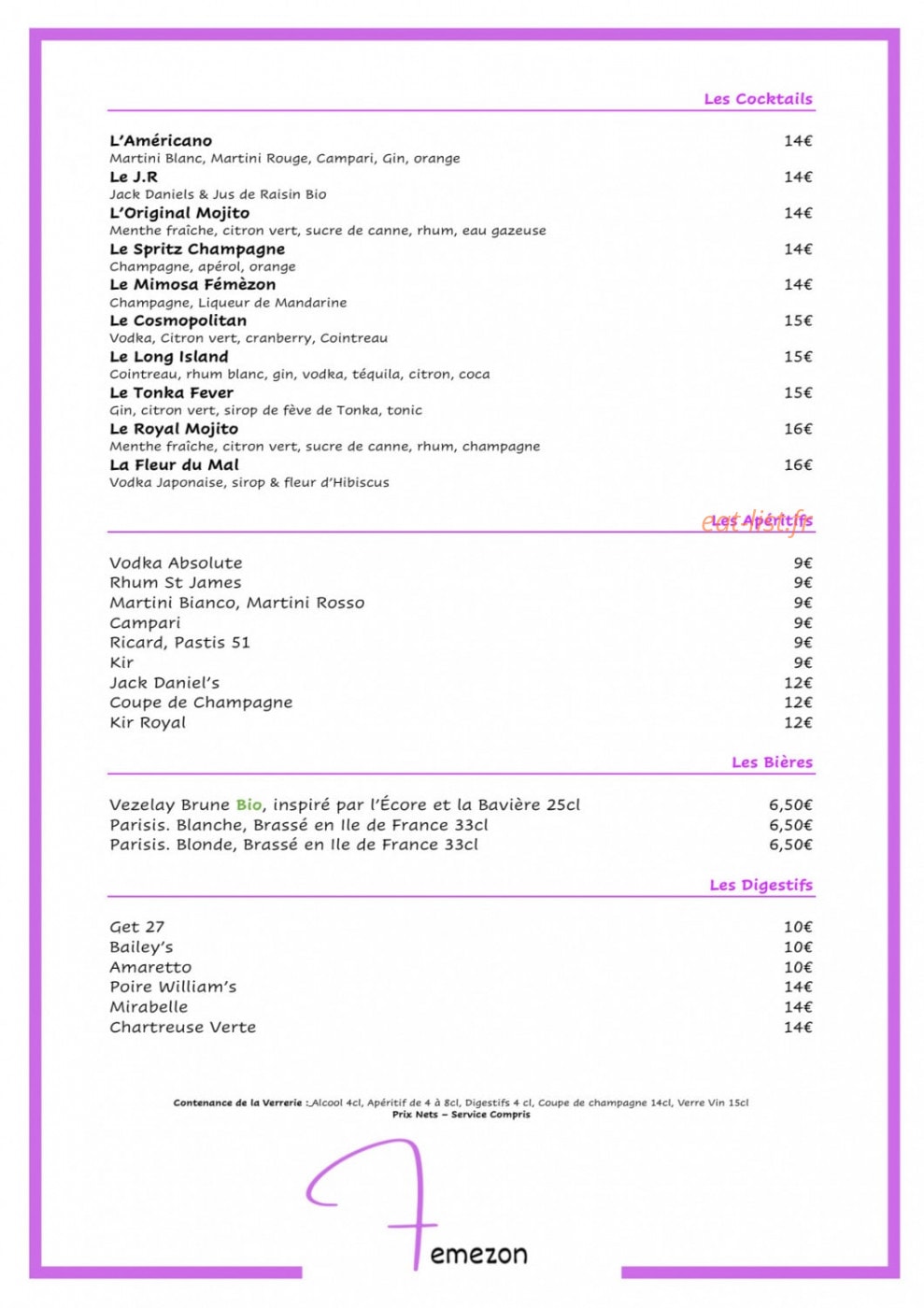 Femezon — carte page 4
