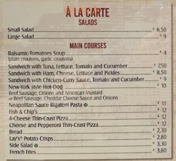 New York Style Sandwiches — carte page 2