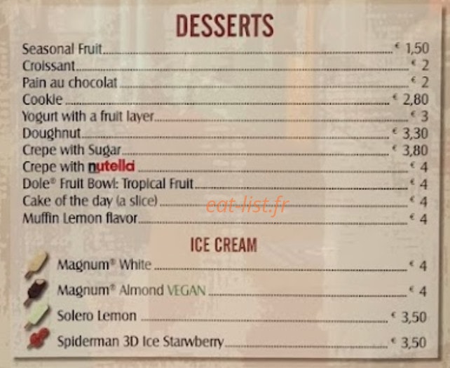 New York Style Sandwiches — carte page 3