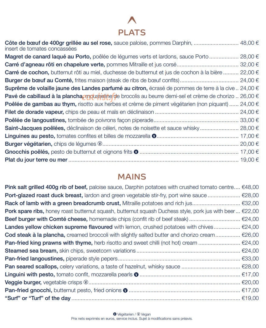 Ô Relais — carte page 2