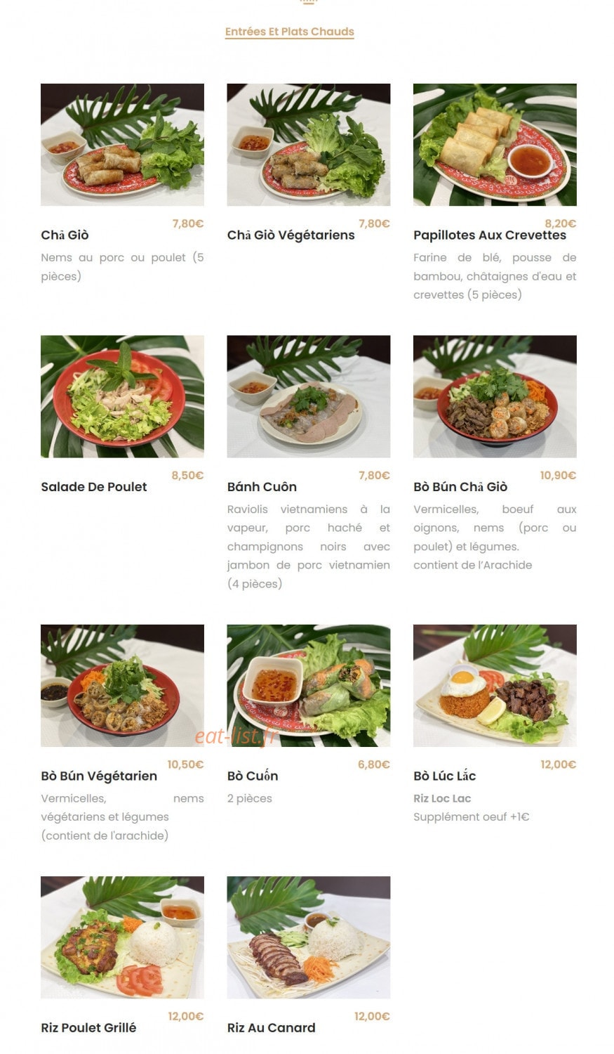 Phở 14 — carte page 2