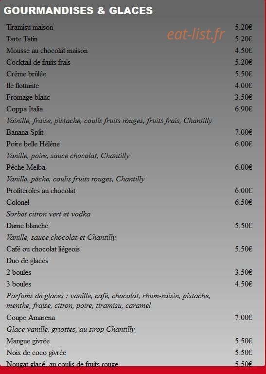 Pizzeria Di Roma — carte page 4