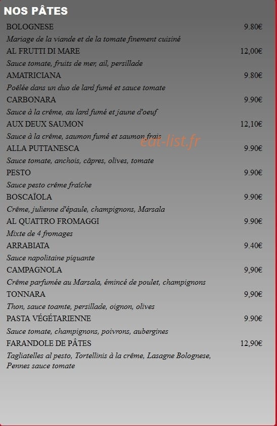 Pizzeria Di Roma — carte page 3