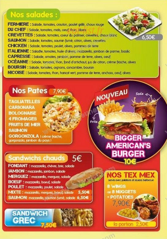 Allo Pizza Service — carte page 4