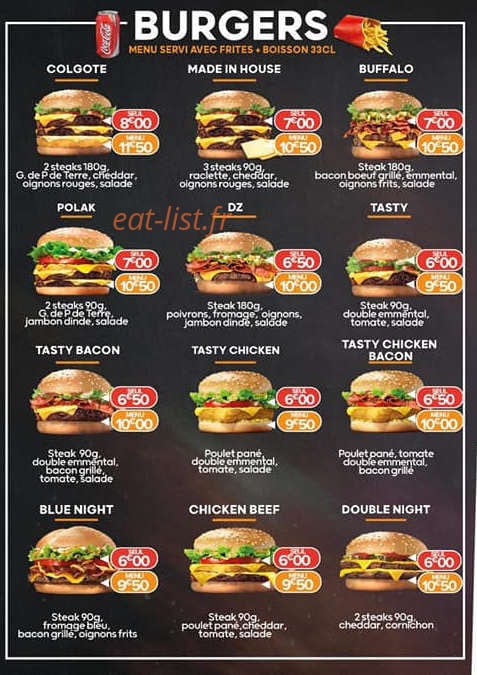 Burger Moments — carte page 3