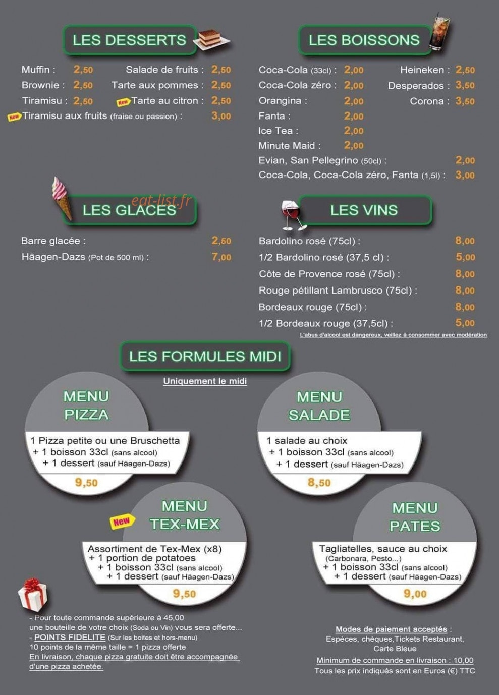 La vallée pizza — carte page 2