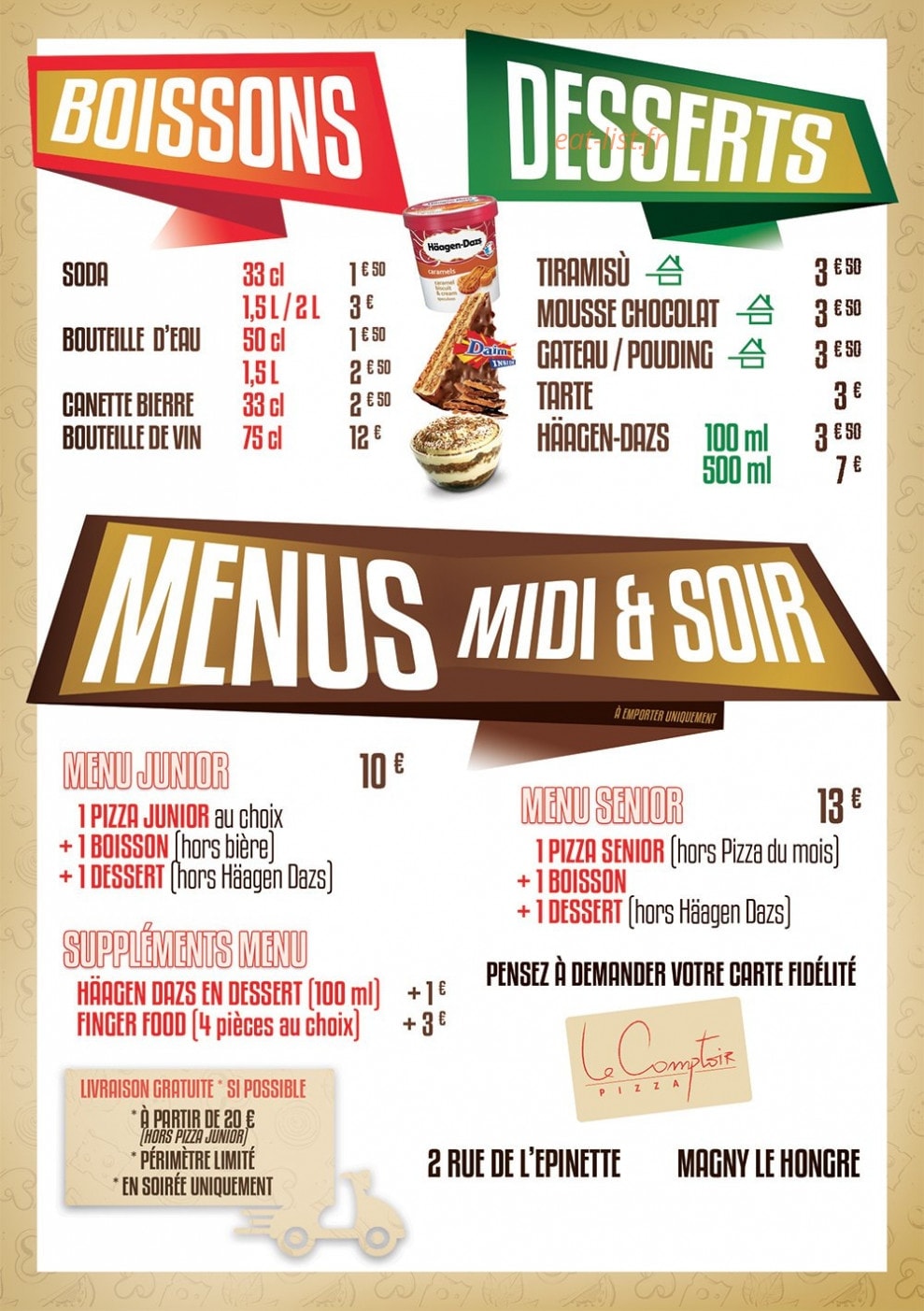 Le Comptoir — carte page 4