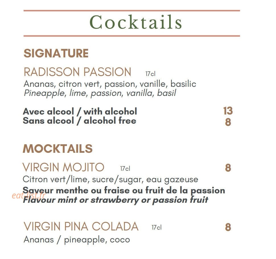 Notre Table — carte page 8