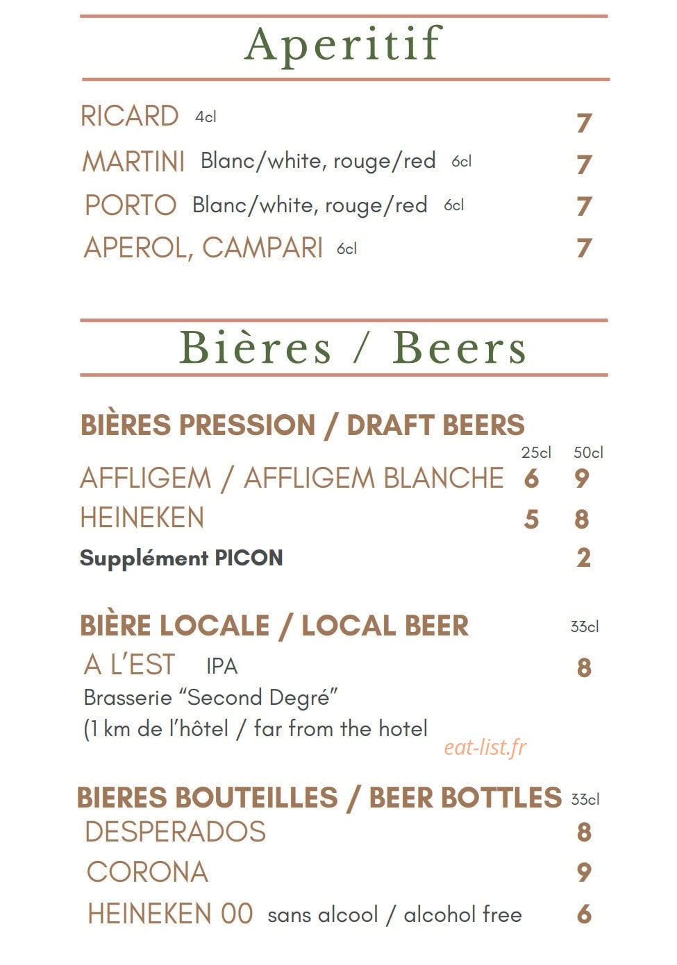 Notre Table — carte page 7