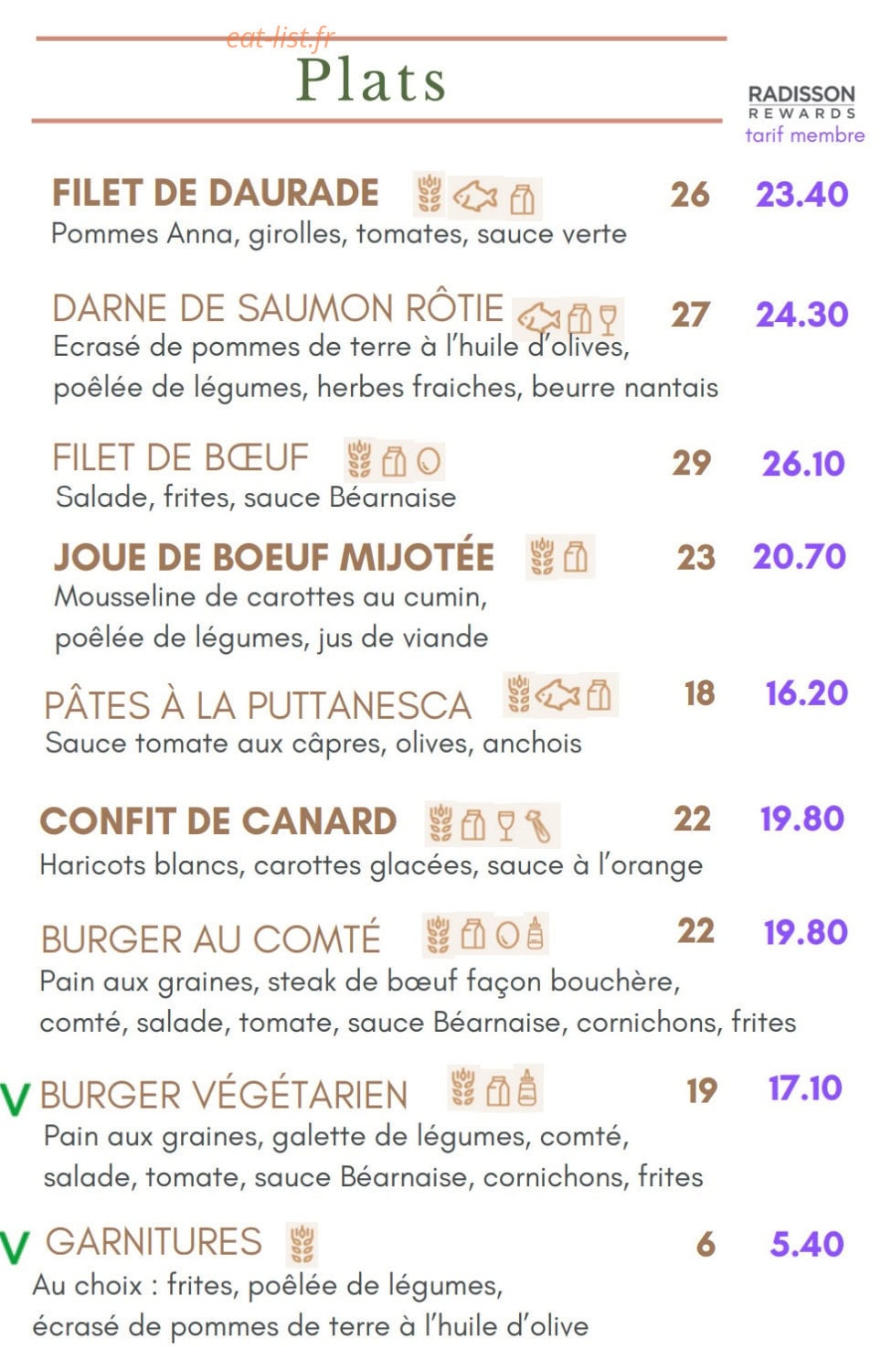 Notre Table — carte page 2
