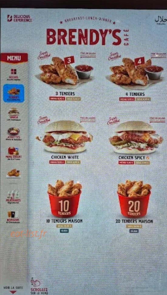 Brendy's Café — carte page 3