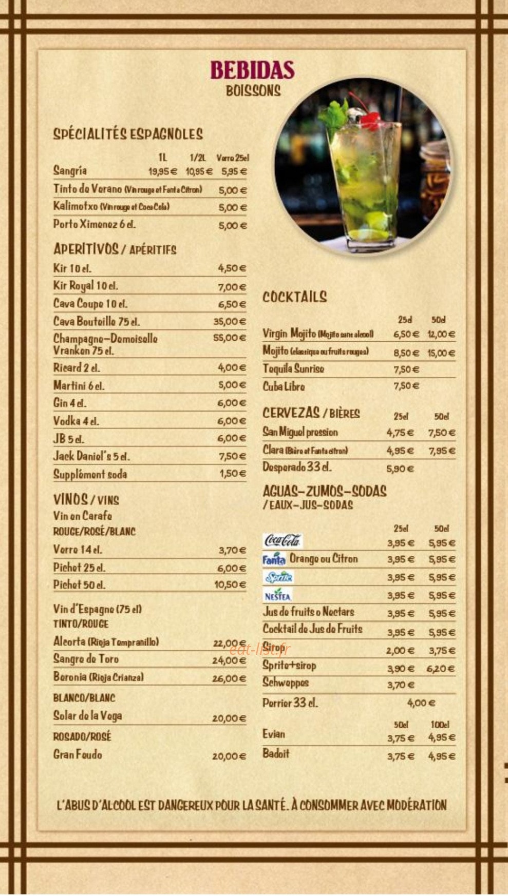 Cañas y Tapas — carte page 5