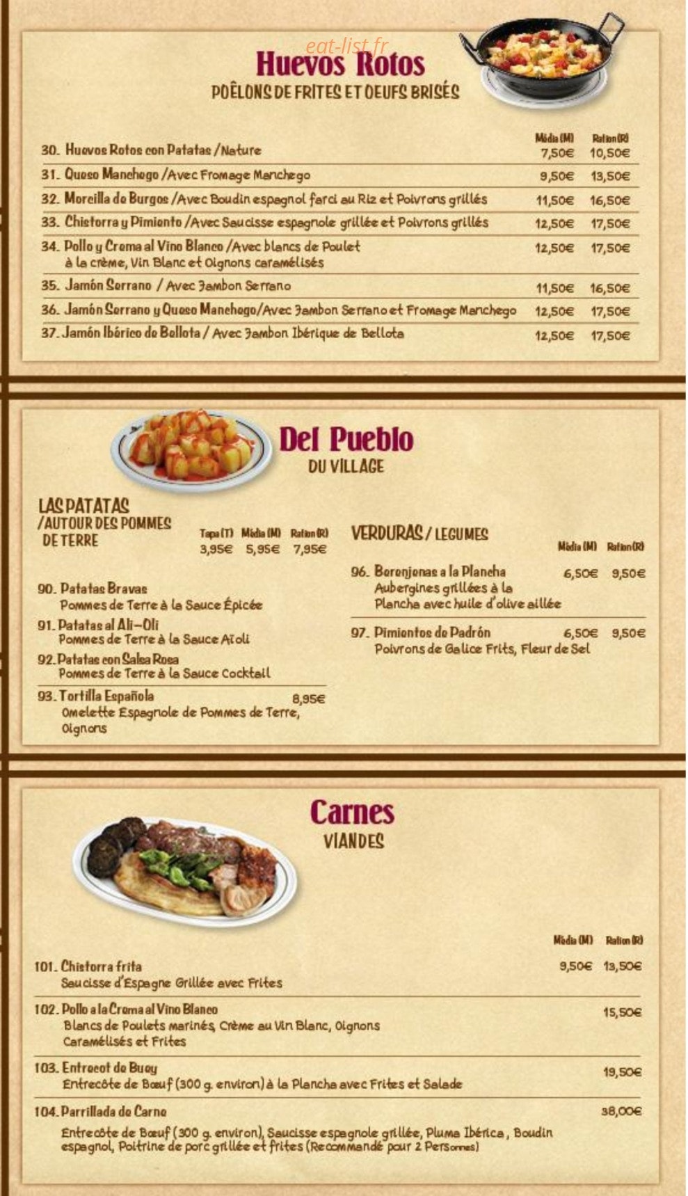 Cañas y Tapas — carte page 4
