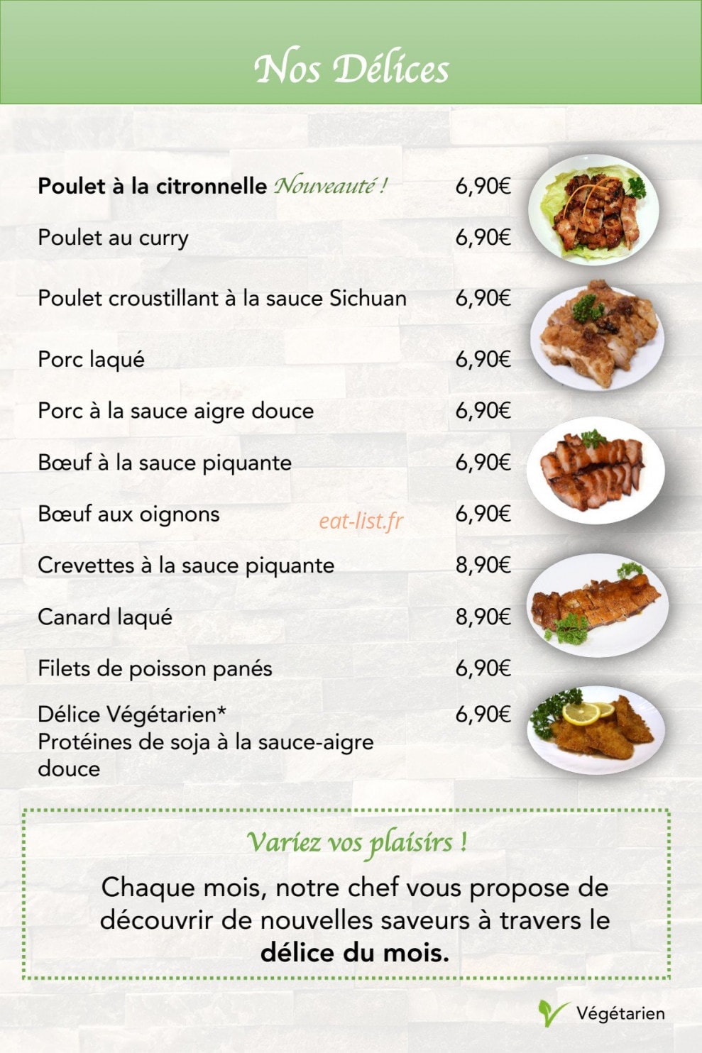 Chez Meiling — carte page 6