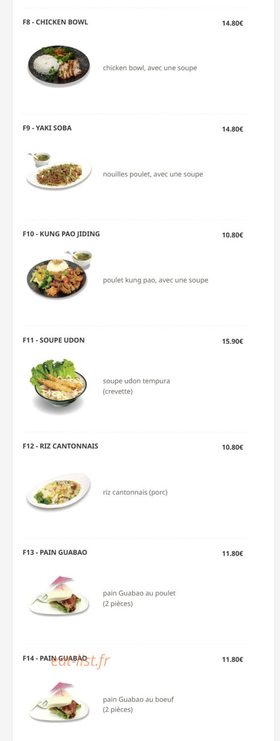 Hokkaido sushi — carte page 8