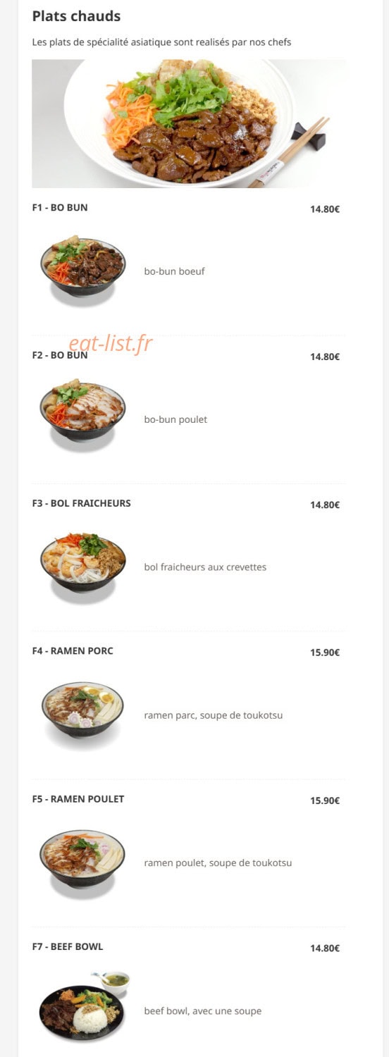 Hokkaido sushi — carte page 7