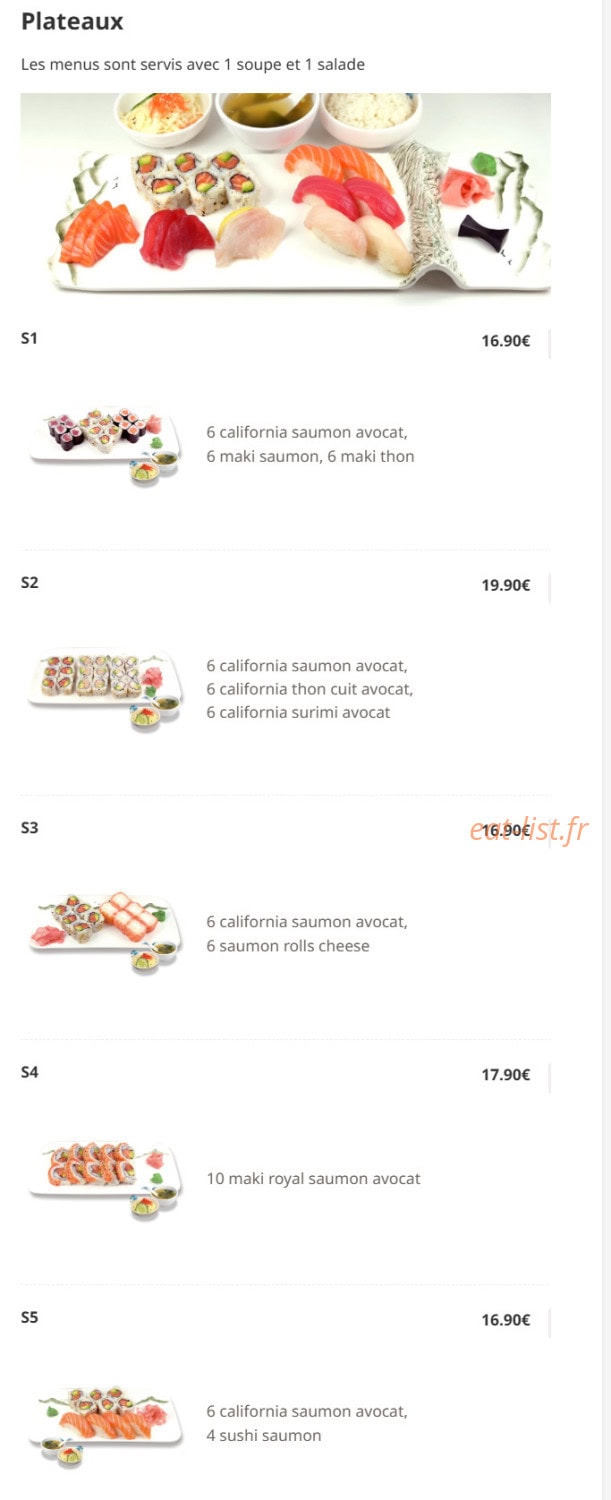 Hokkaido sushi — carte page 3