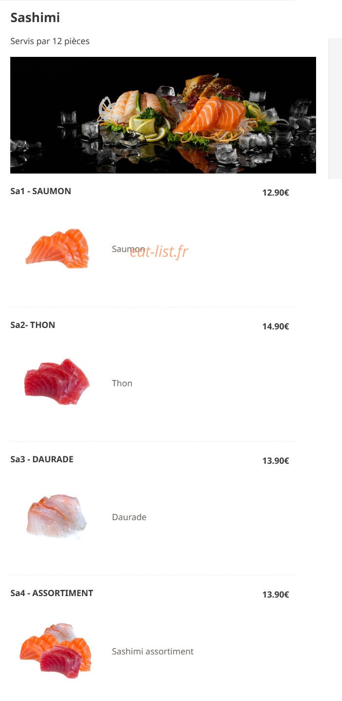 Hokkaido sushi — carte page 11