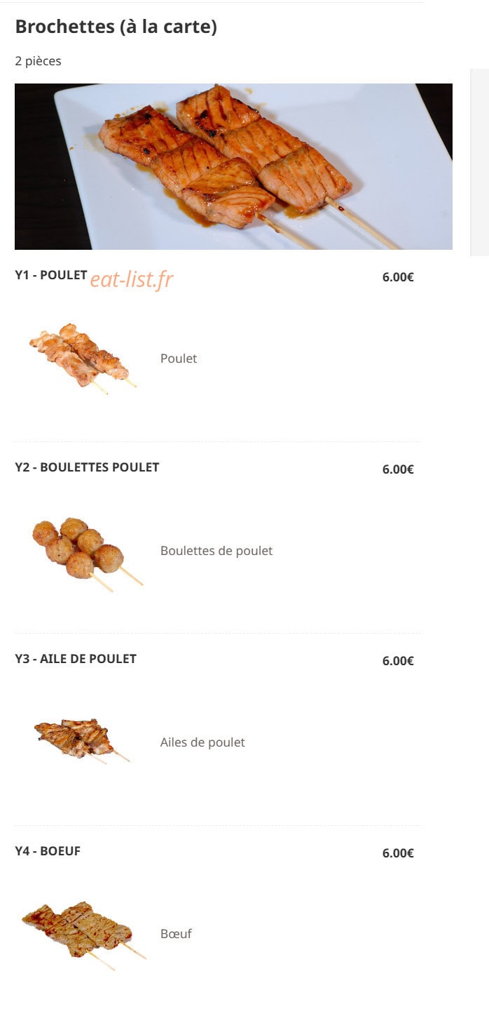 Hokkaido sushi — carte page 10