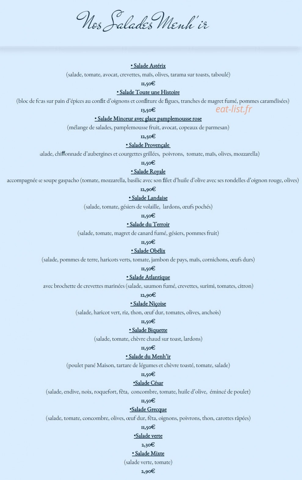 Le menhir — carte page 2
