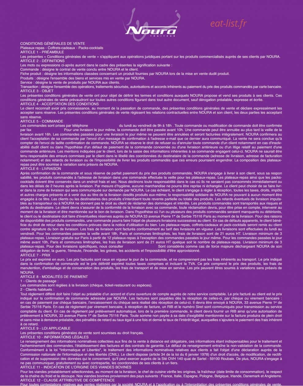 Noura — carte page 17