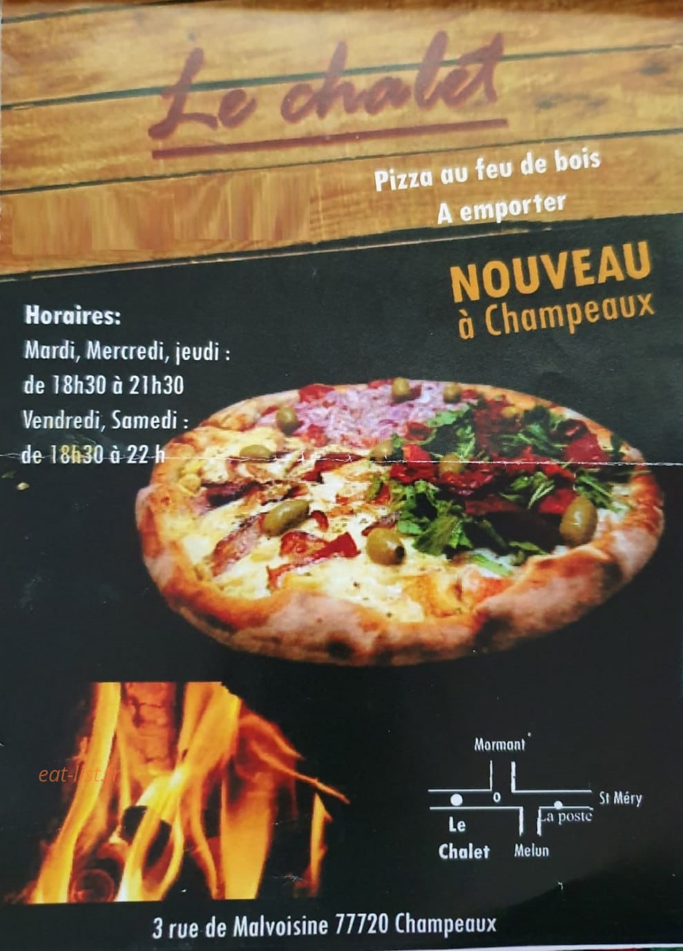 Le Chalet — carte page 1