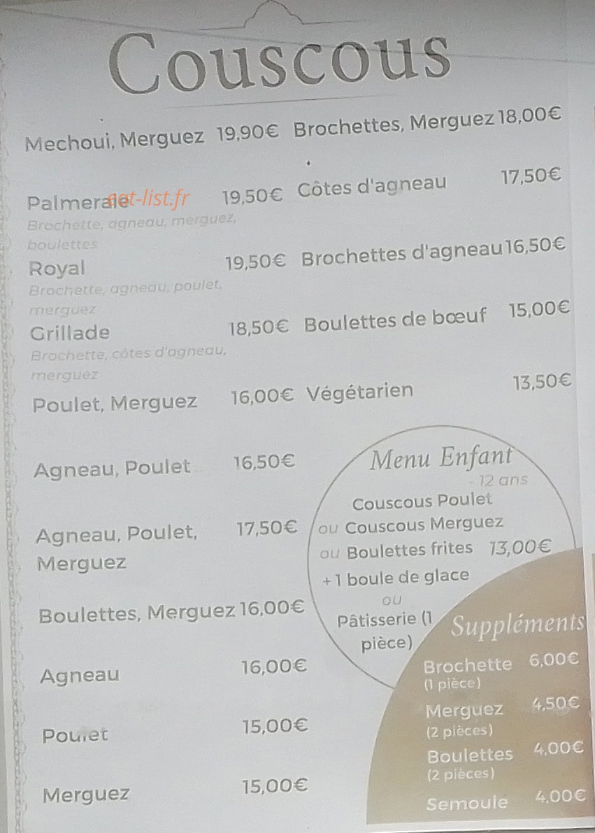 Palmeraie du Sud — carte page 1