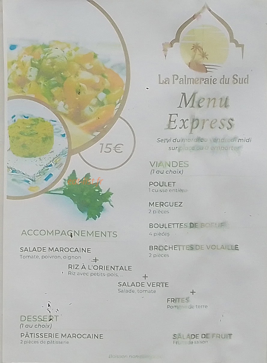 Palmeraie du Sud — carte page 8