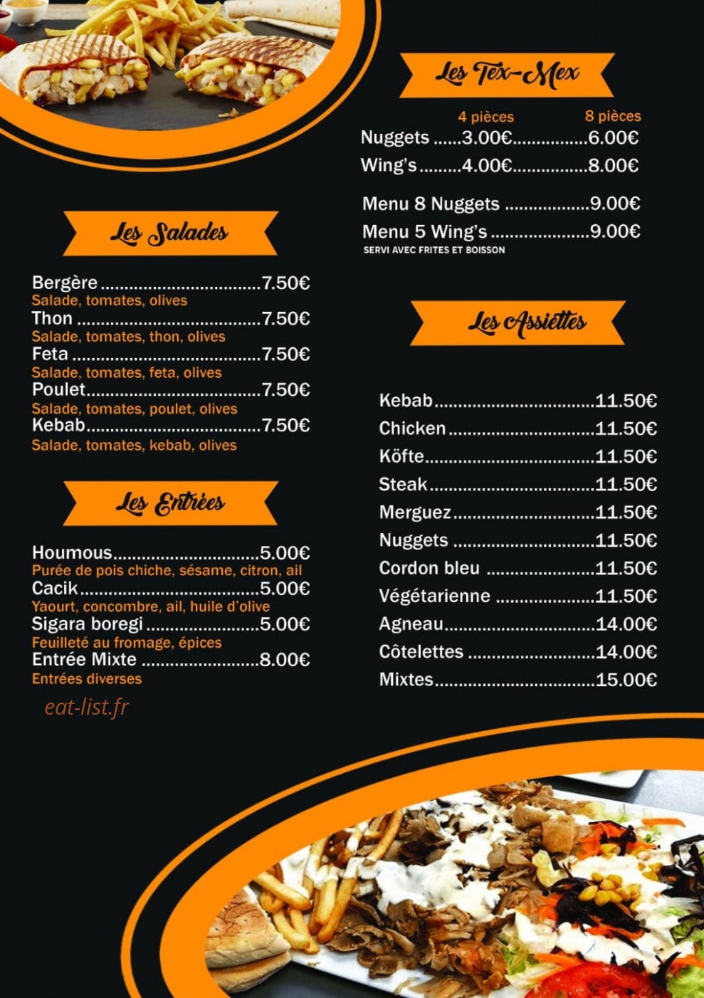 Istanbul kebab — carte page 3