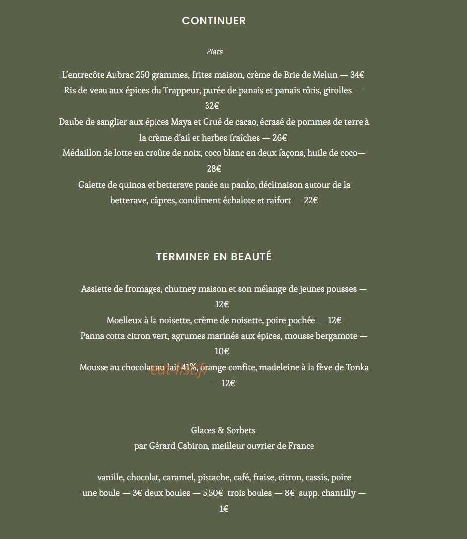 La Papote — carte page 2