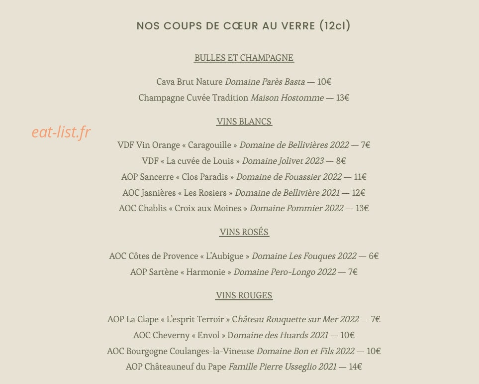 La Papote — carte page 3