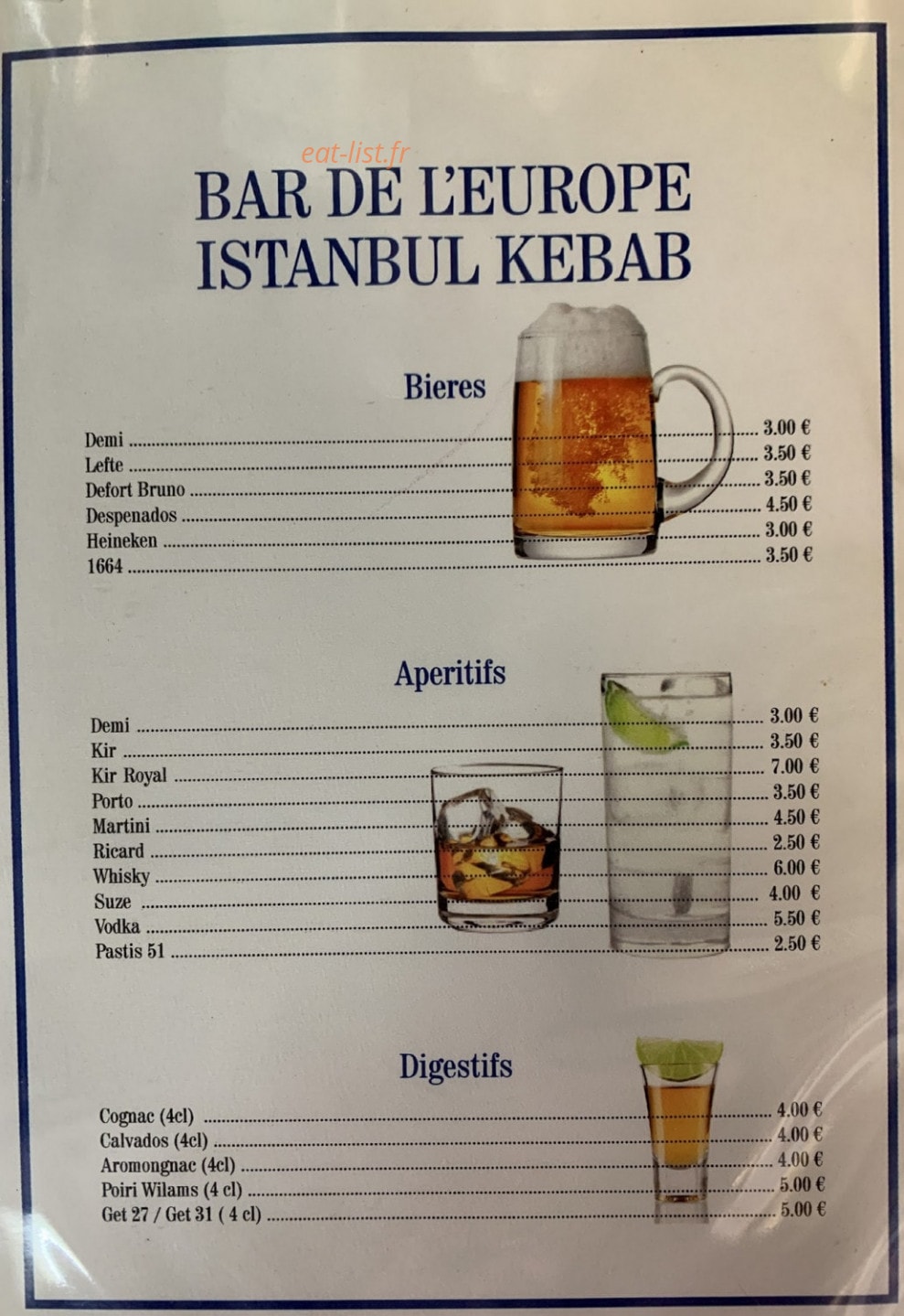 Istanboul Kebab — carte page 2