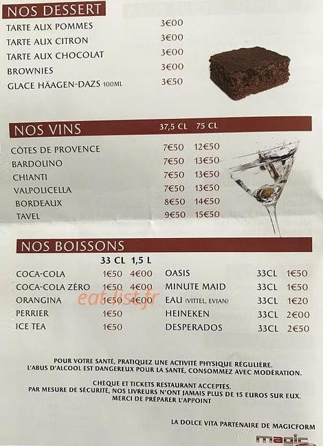 La Dolce Vita — carte page 4