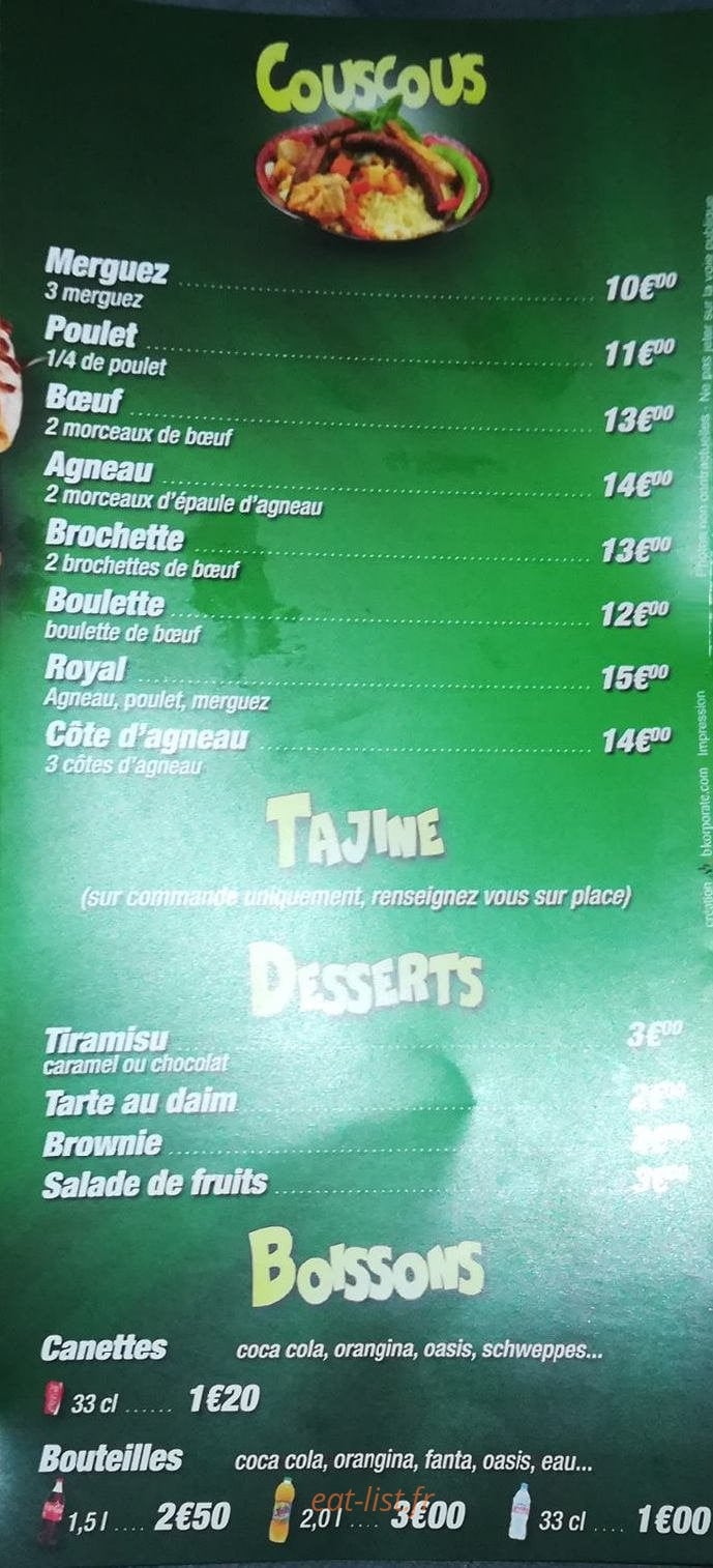 Pam Food — carte page 6