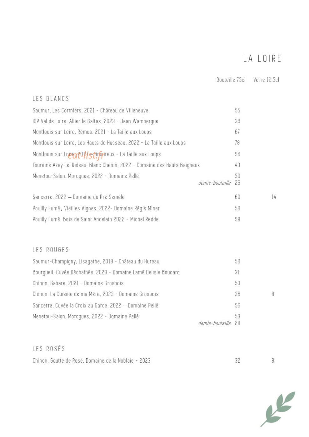 Domaine des Jardins — carte page 5