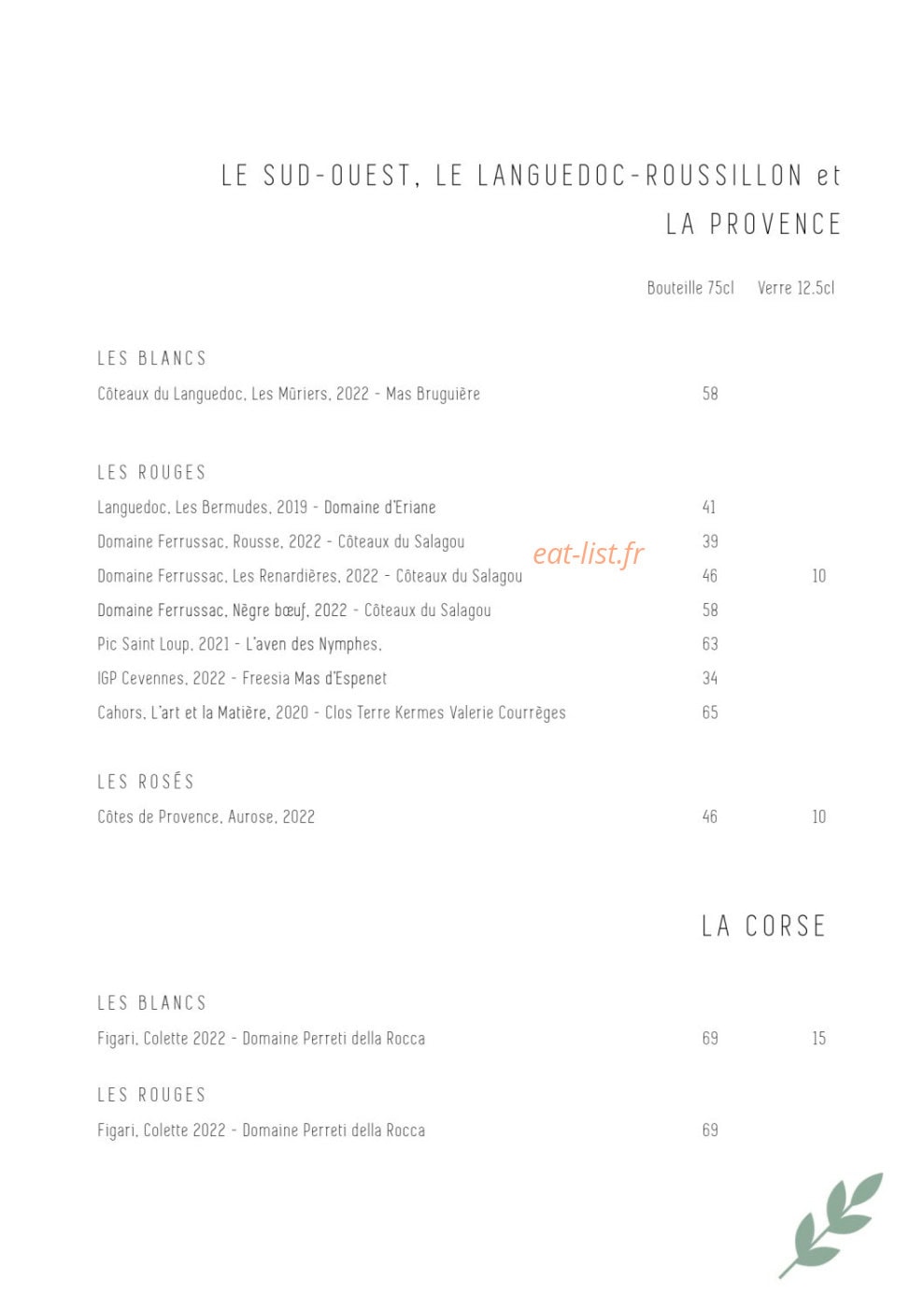 Domaine des Jardins — carte page 9