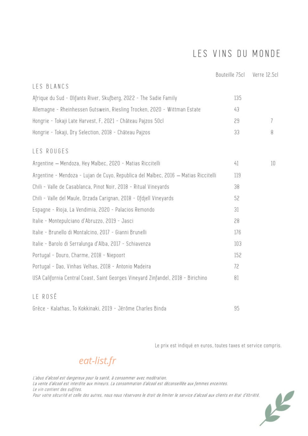 Domaine des Jardins — carte page 11