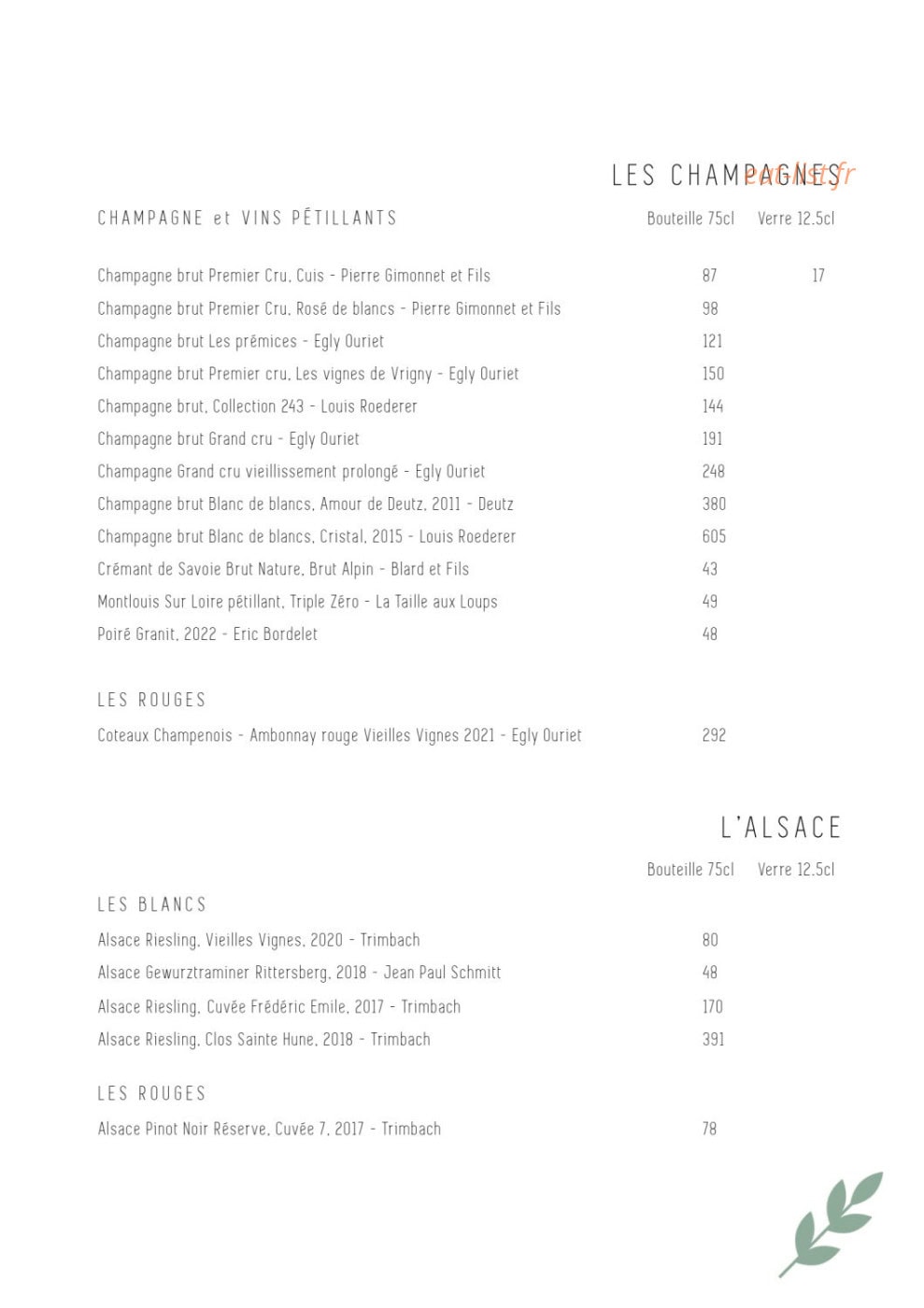 Domaine des Jardins — carte page 4
