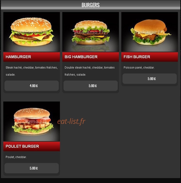 Pizza Andiamo — carte page 16