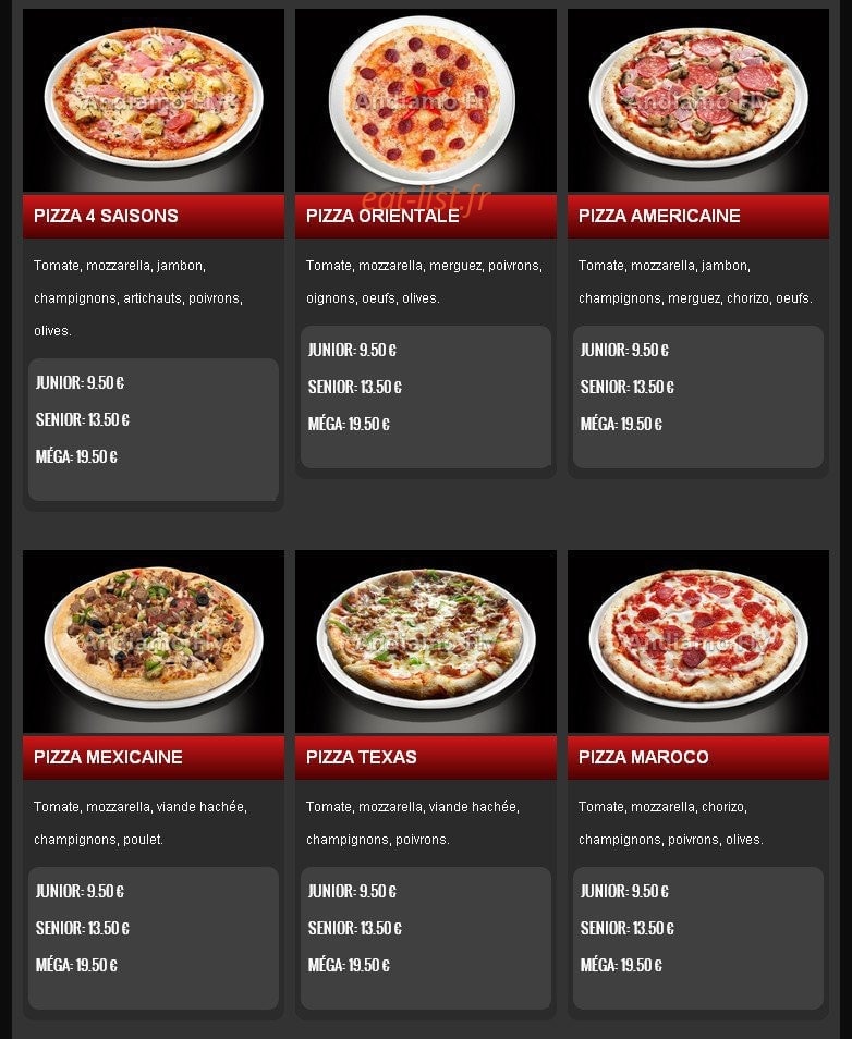Pizza Andiamo — carte page 6