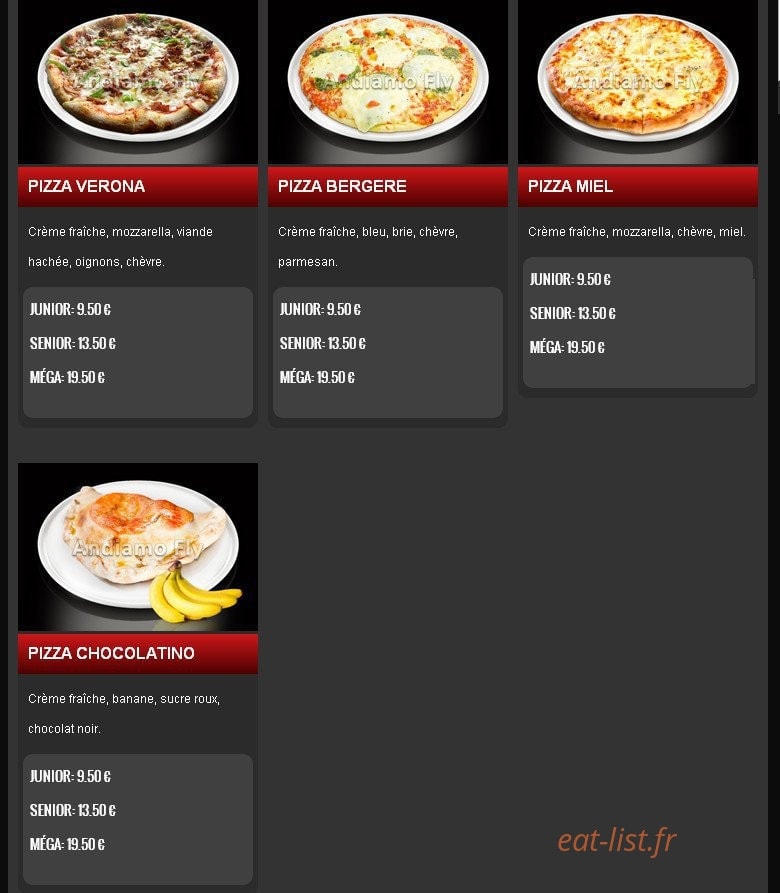 Pizza Andiamo — carte page 10