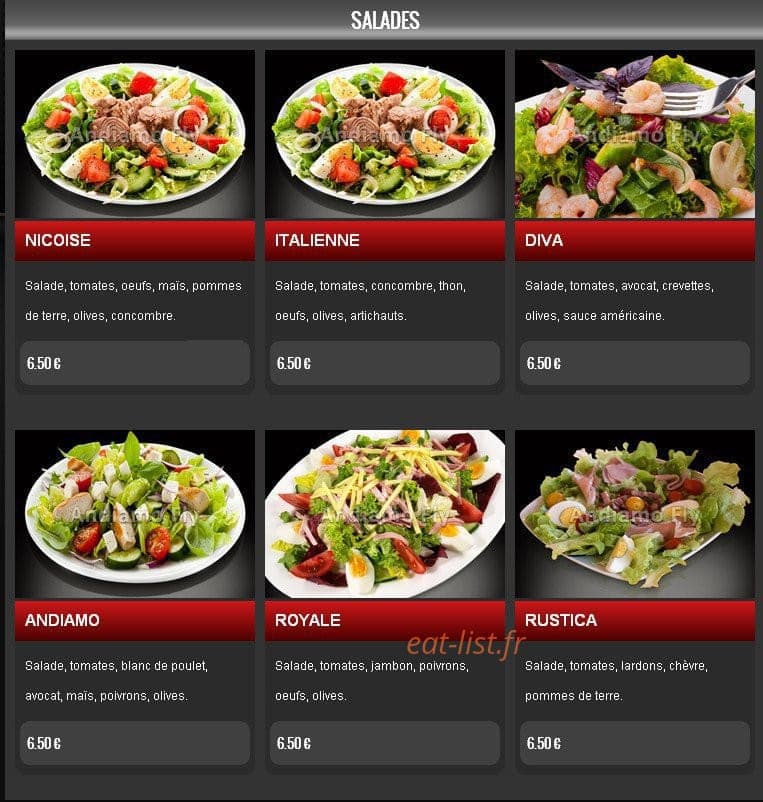 Pizza Andiamo — carte page 17
